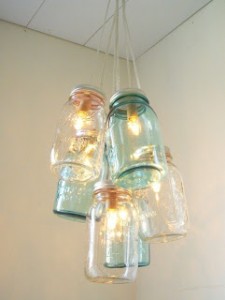 Lámparas caseras con frascos y Botellas Recicladas